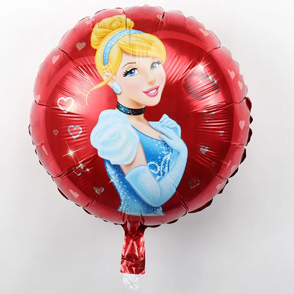 10 шт. 18-дюймовый Круглый happy birthday "София" Три воздушный шар с принцессой, используется для девушки игрушки белый снег Ai Luo принцессы воздушный шар из фольги - Цвет: as  picture