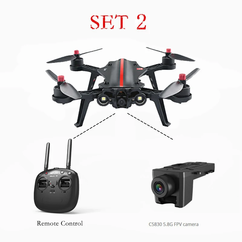With Camera Дрон MJX RC Квадрокоптер B8 Bugs 8 бесщеточный мотор пульт дистанционного управления Дрон профессионалов вертолет игрушки Рождественский подарок - Цвет: With Camera