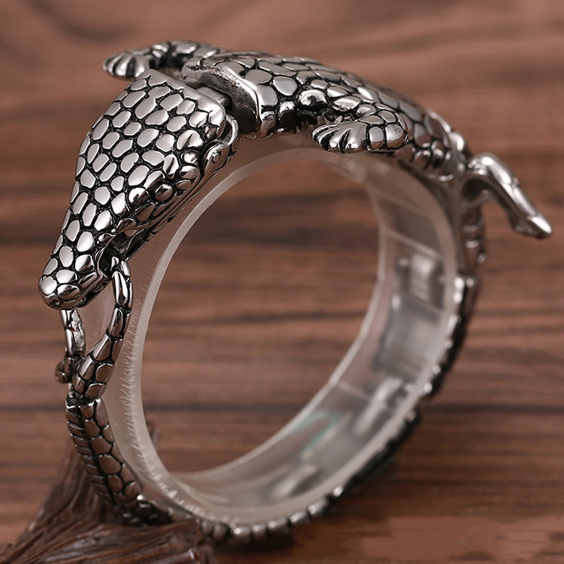 Браслет-цепочка мужской в европейском и американском стиле форме крокодила |