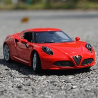124 scale alfa romeo 4c alloy sports car model diecast metal simulation toy vehicles racing car model collection childrens gift