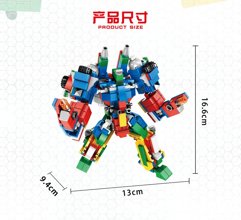 12 шт. Сборка строительные блоки образовательные игрушки фигурку Трансформация
