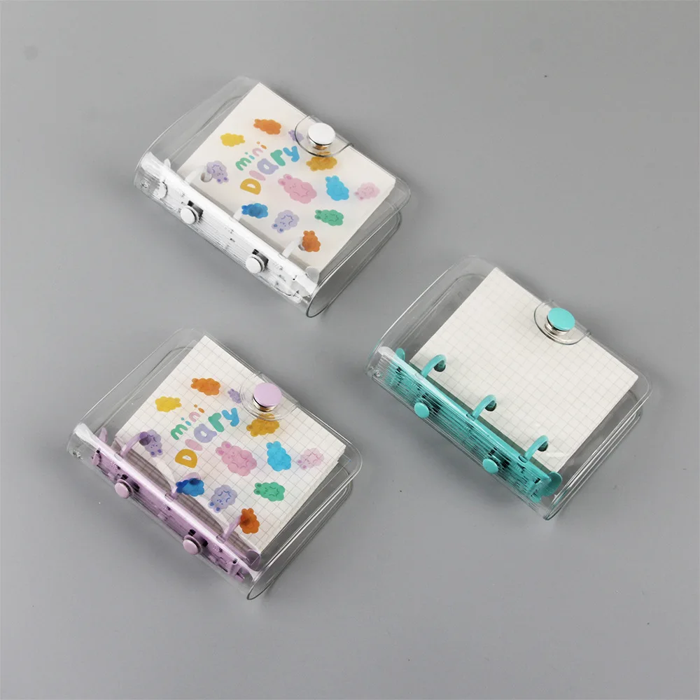 

Mini binder PVC three hole binder diary TRF pocket portable acrylic pendant