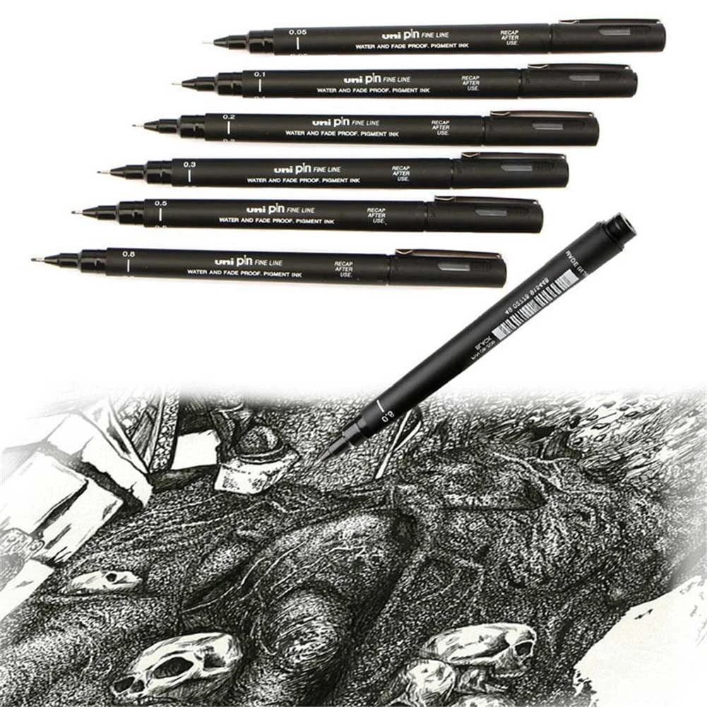 

1 Pcs Hand-painted Anime Model Drawing Pen Needle Tube Design Tracing Anime Student Supplies Manga Drawing Pen Sketch Pen P X1K0