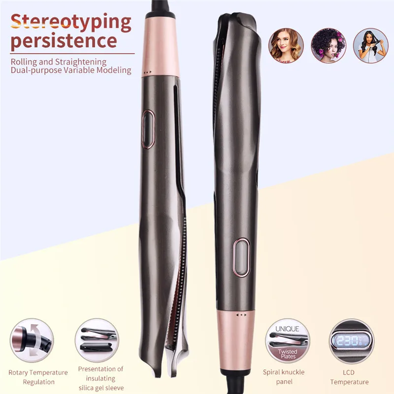 Профессиональная машинка для стрижки волос выпрямитель утюжок укладки 2 в 1