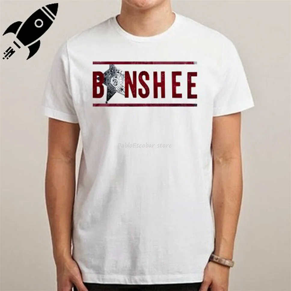 Мужская хлопковая футболка с логотипом Banshee Tv Series мужская белая размер S M L Xl 2Xl 3Xl
