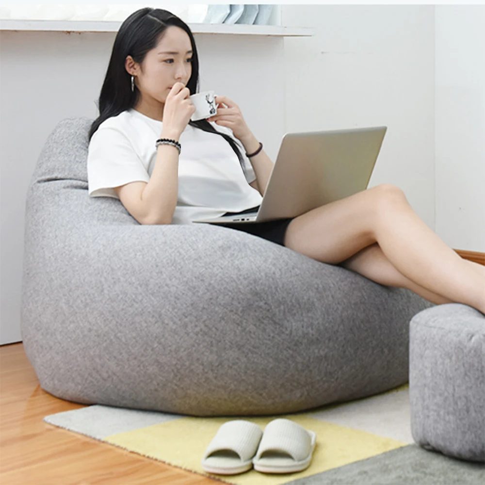 Большие маленькие ленивые диваны чехлы для стульев без наполнителя льняная