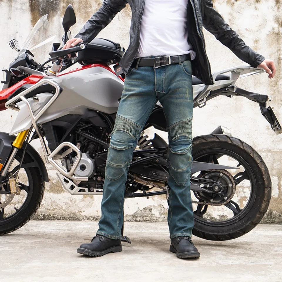 Мотоциклетные брюки бархатные водонепроницаемые джинсы мотоциклетные мужское
