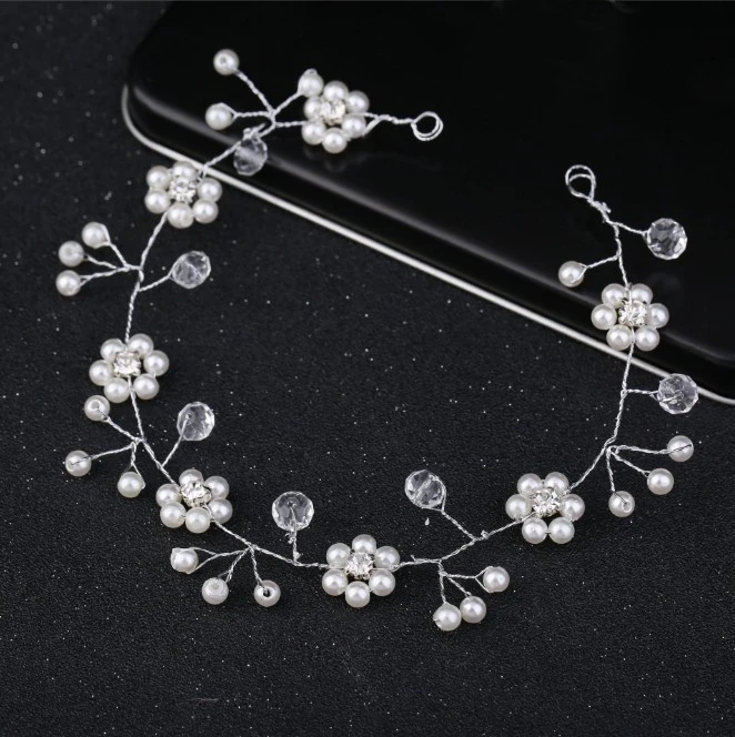 Свадебные аксессуары для волос ручной работы с кристаллами лента стразы тиара