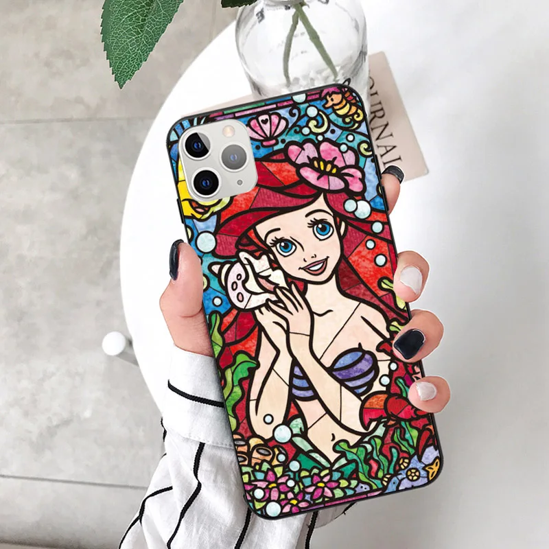 TPU Чехол для iPhone X XS MAX XR 11Pro 6 6S 7 8 Plus из ТПУ с милым мультяшным изображением принцессы дисни эльфа Ститч Винни Пуха - Цвет: TPU