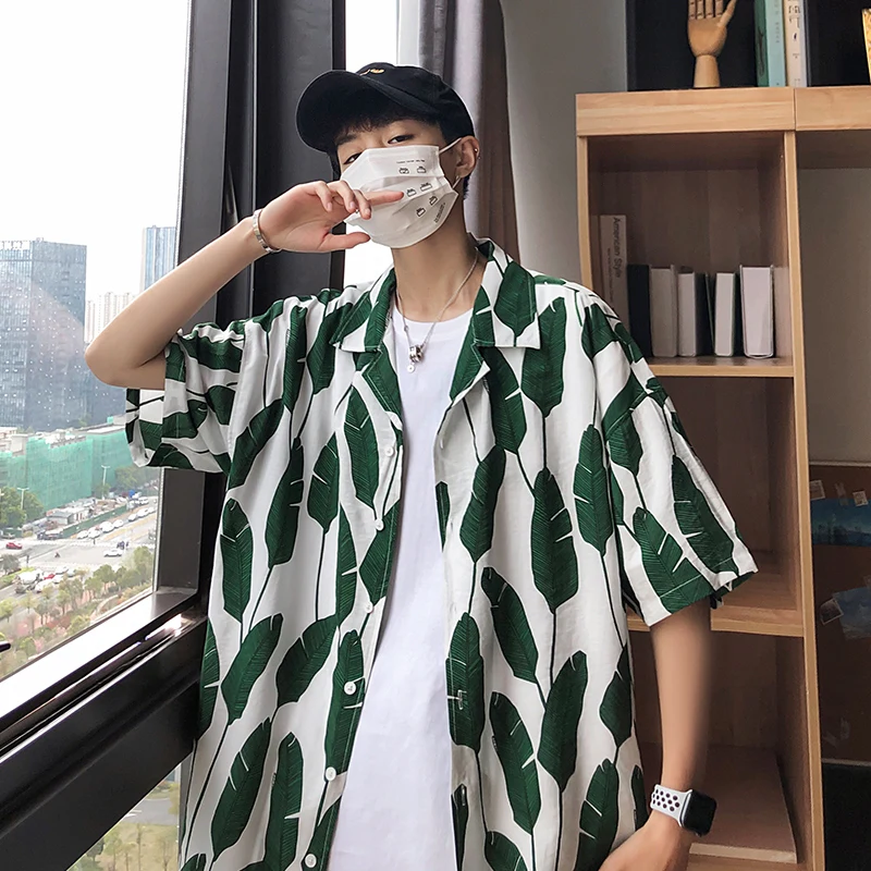 Новое поступление мужские рубашки модные летние с коротким рукавом для мужчин