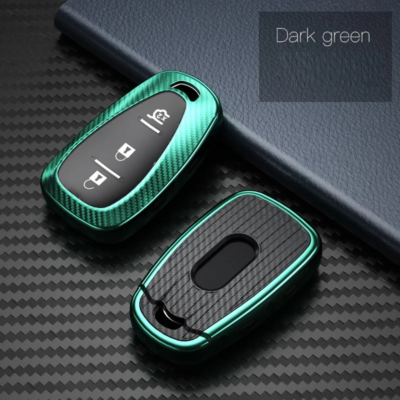 

Soft TPU Carbon Fiber Car Remote Key Case Cover For Chevrolet Cruze Malibu Camaro Chevy 2017 Key Protected Shell Fob Accessories