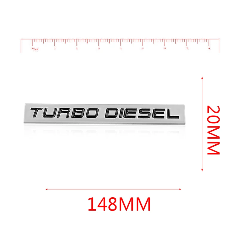 Металлическая 3d-эмблема из цинкового сплава с надписью TURBO DIESEL наклейка
