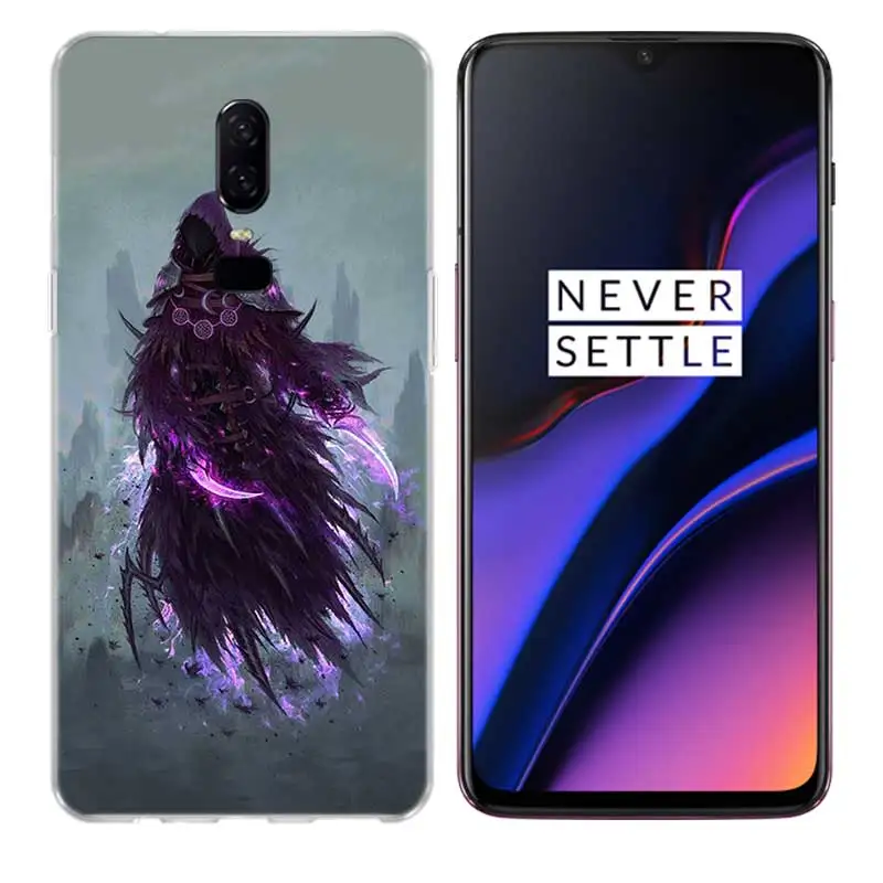 Скелет дьявол роскошный Мягкий ТПУ силиконовый чехол для телефона OnePlus One Plus 7 Pro 5