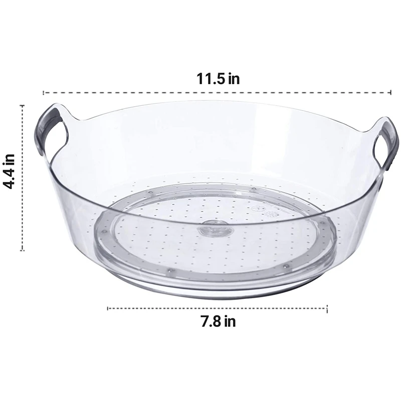 

Turntable Organizer Non-Slip Turntable Storage with Handle Container for Kitchen Bathroom Bedroom Parlor