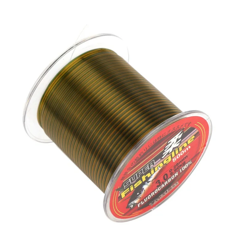 

500M Nylon Fishing Line Fluorocarbon Coated Monofilament Leader Carp Smooth Fishing Wire Accessories