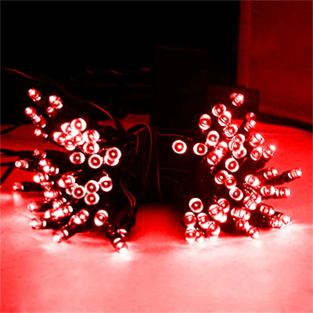

17M 100 LED Red Fairy Lights Solar Power Christmas Xmas Wedding Garden Party