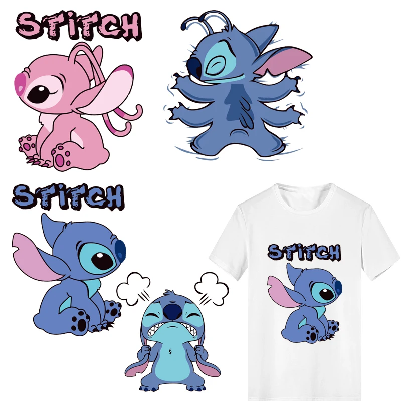 Lilo& Stitch аниме нашивка Железная на передачу нашивка, значок, аппликация тепло винил передача для одежды футболка стираемые наклейки DIY