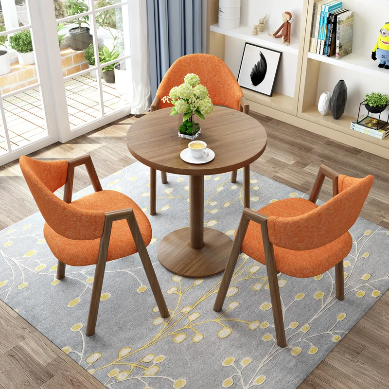 

Nordic Coffe Table and Chairs Set for Restaurant Office Reception Cafe Table Balcony Living Room Furniture Dinette Table Set