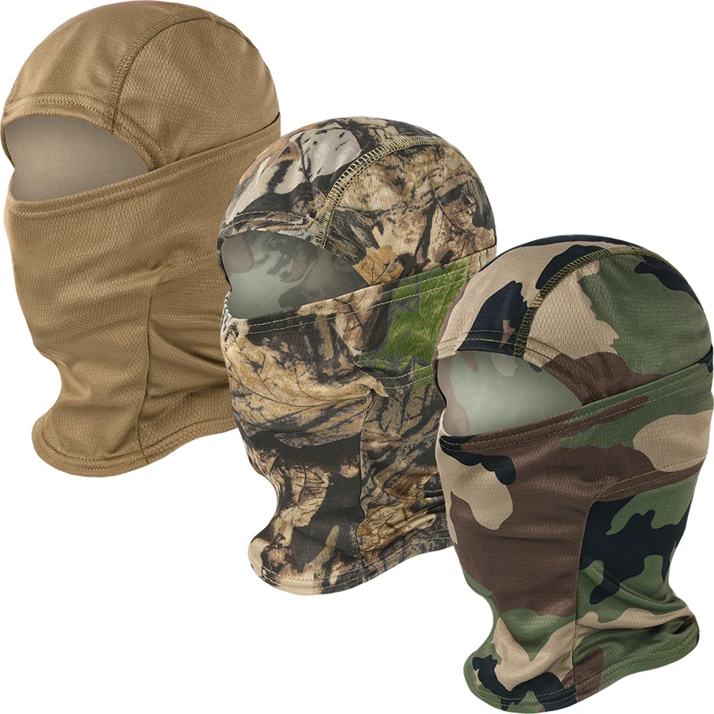 CS Wargame — Cagoule de camouflage tactique  masque de visage complet à motif militaire  convient