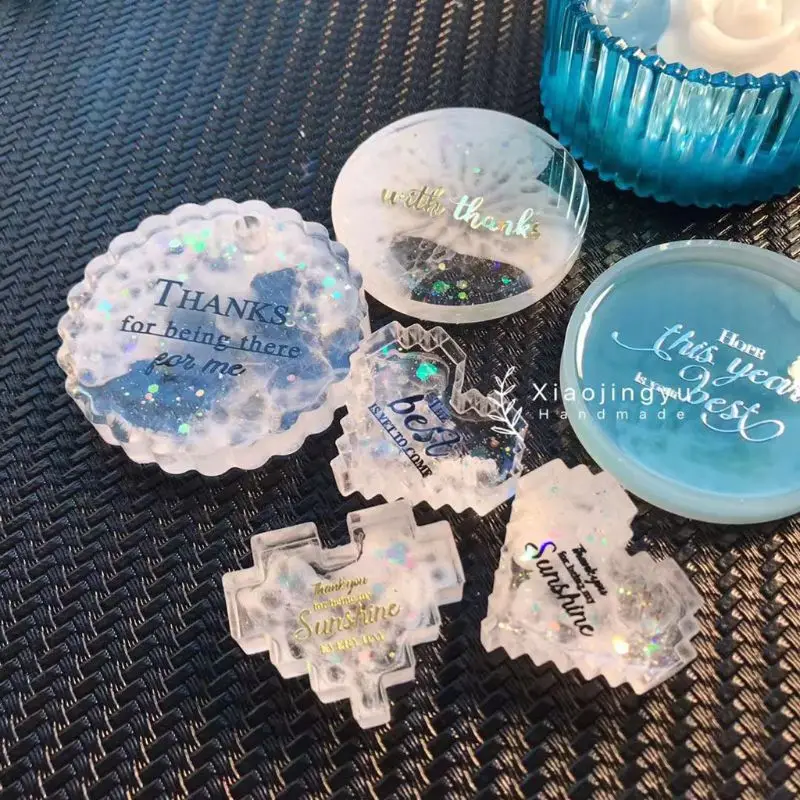 Металлические наклейки в виде букв из золотой фольги 8 шт.|Инструменты и