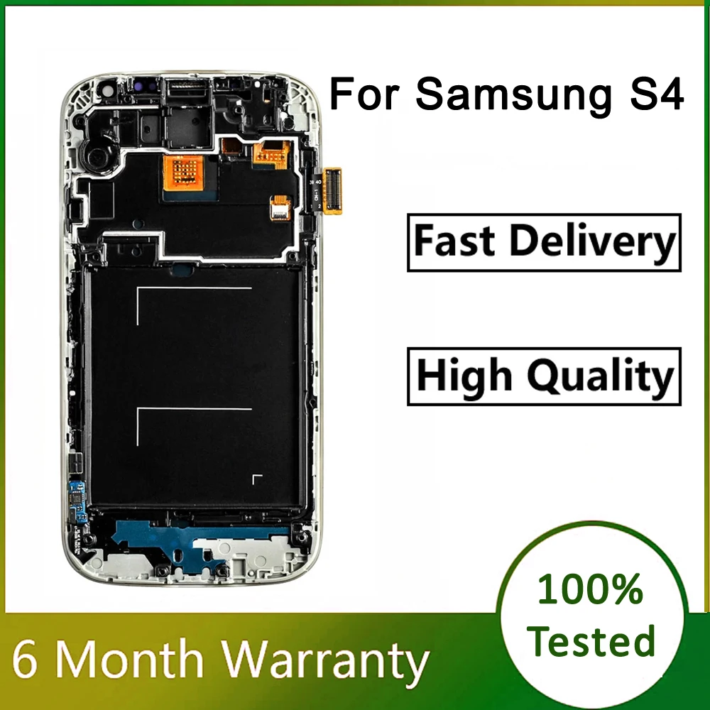 TFT экран для SAMSUNG Galaxy S4 ЖК дисплей i9500 i9505 i9506 сенсорный дигитайзер в сборе с рамкой