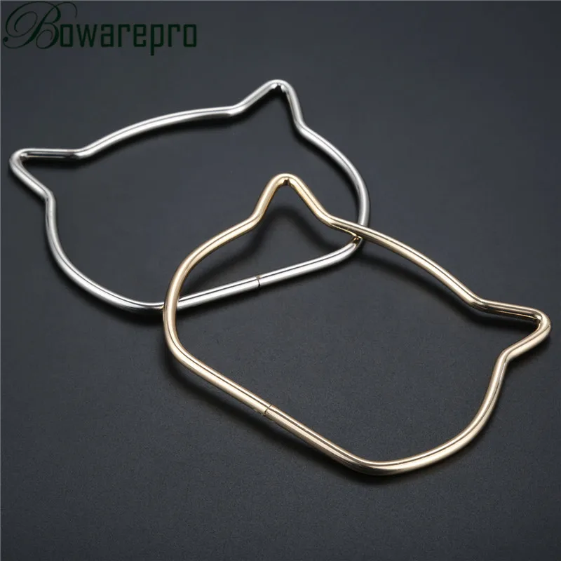 Bowarepro милый кот ухо Металл DIY сумка ручка Замена сумка ручка для дамская сумочка кошелёк с короткой ручкой Наплечные аксессуары для изготовления сумок