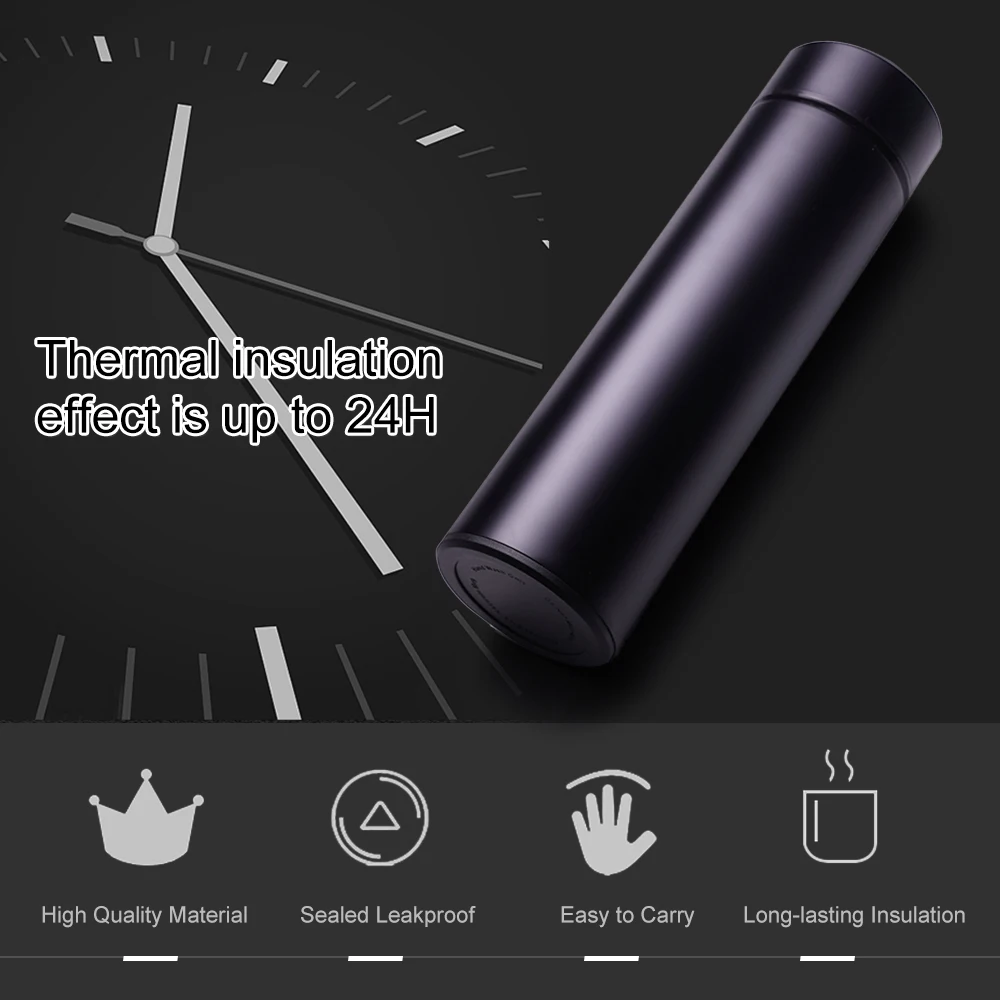Бутылка для воды из нержавеющей стали 500 мл вакуумная Изолированная бутылка