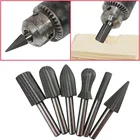 Набор фрез твердосплавных для гравировки, 6 мм, 14 дюйма, 4 #, 6 шт.