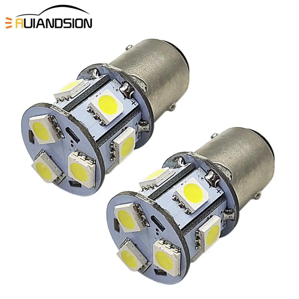 

2 шт., Автомобильные светодиодные лампы BAY15D S25 Led 1157 9smd 5050, 6 в, 12 В, 24 В, 6-30 в