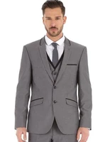 2019 grey formal evening party men suits notch lapel slim fit custom made wedding tuxedos boy friend man suit three piece