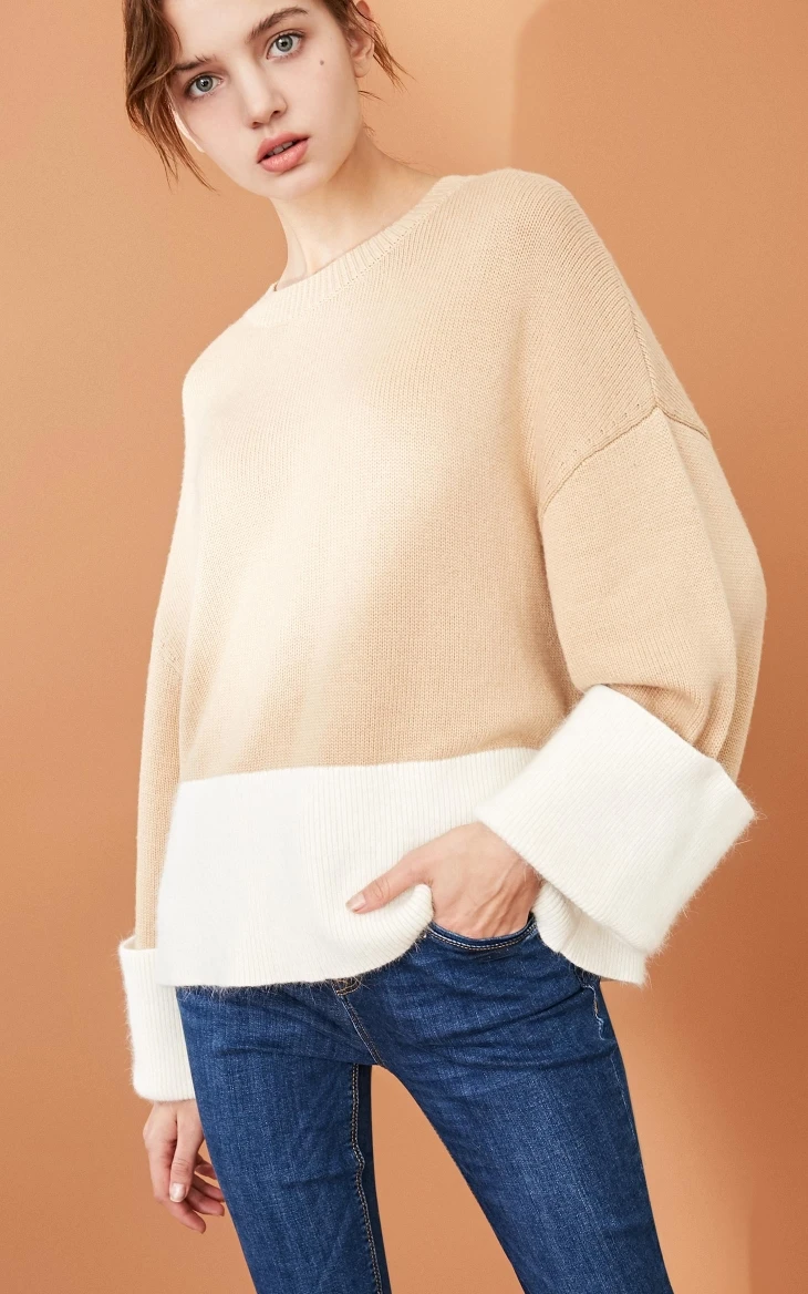 Vero Moda шерстяная вязаная с круглым вырезом из кроличьего меха | 318413578