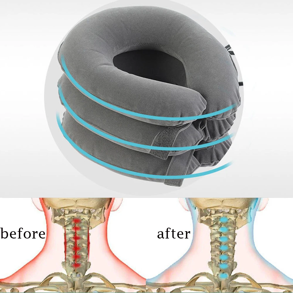 Надувная подушка для шеи коррекции осанки и снятия боли | Дом сад
