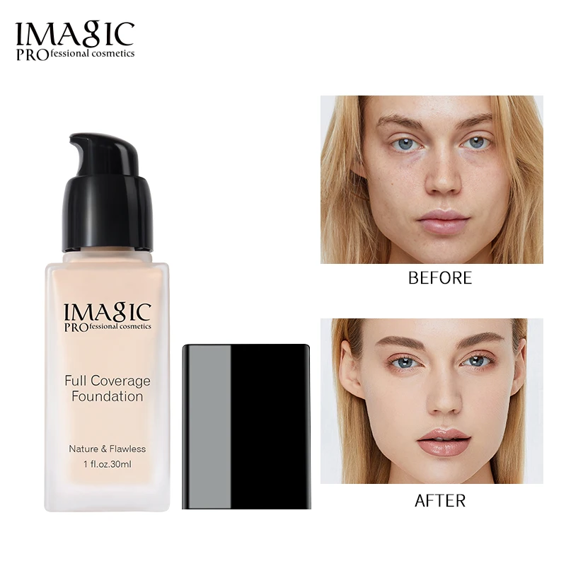 IMAGIC Foundation Cream Moisturizing Waterproof Oil Control Concealer Whitening Brightening Liquid | Красота и здоровье