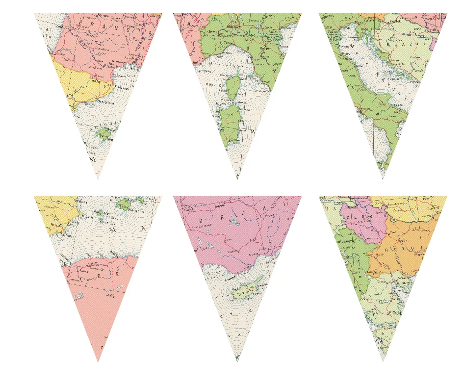 Карта мира флажки карта гирлянда путешествия тема выпускной свадьба день