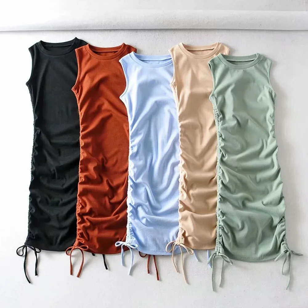 Женское вечернее платье без рукавов эластичное облегающее платье-мини в