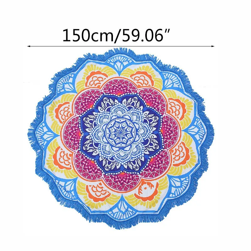Коврик для йоги одеяло настенный подвесной гобелен Круглый индийский фитнес