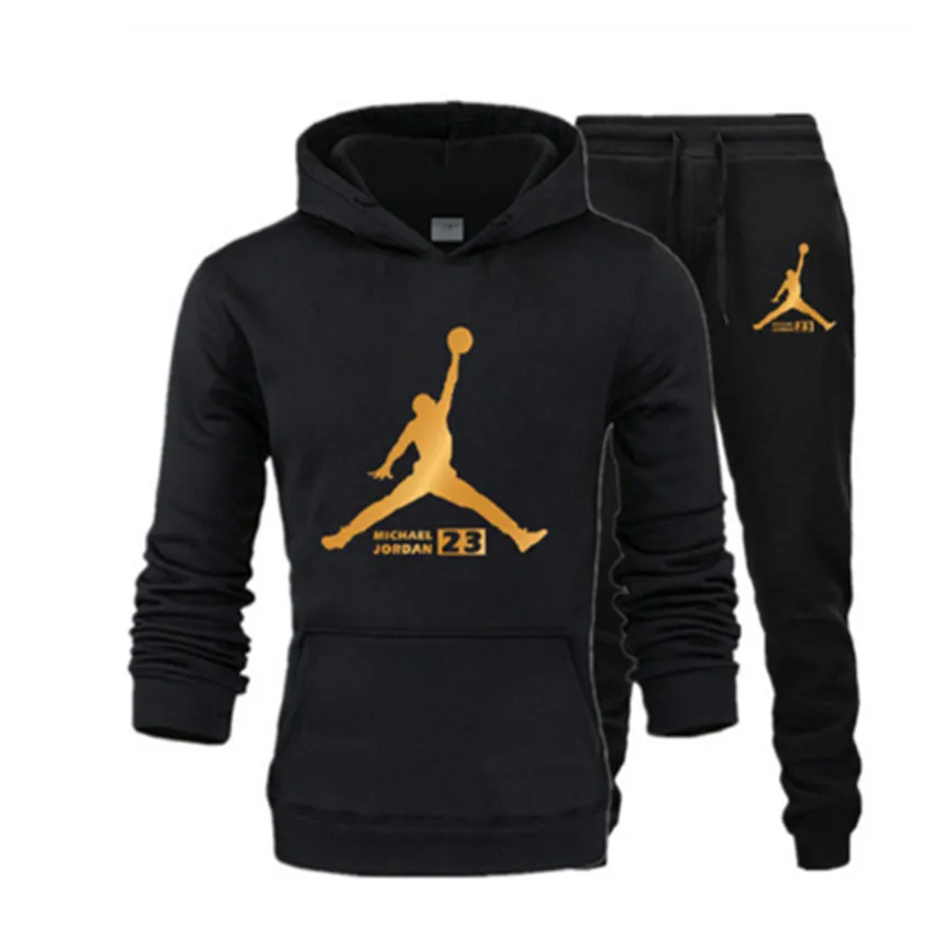23 JORDAN осень зима горячая распродажа мужские комплекты Толстовка + штаны из двух