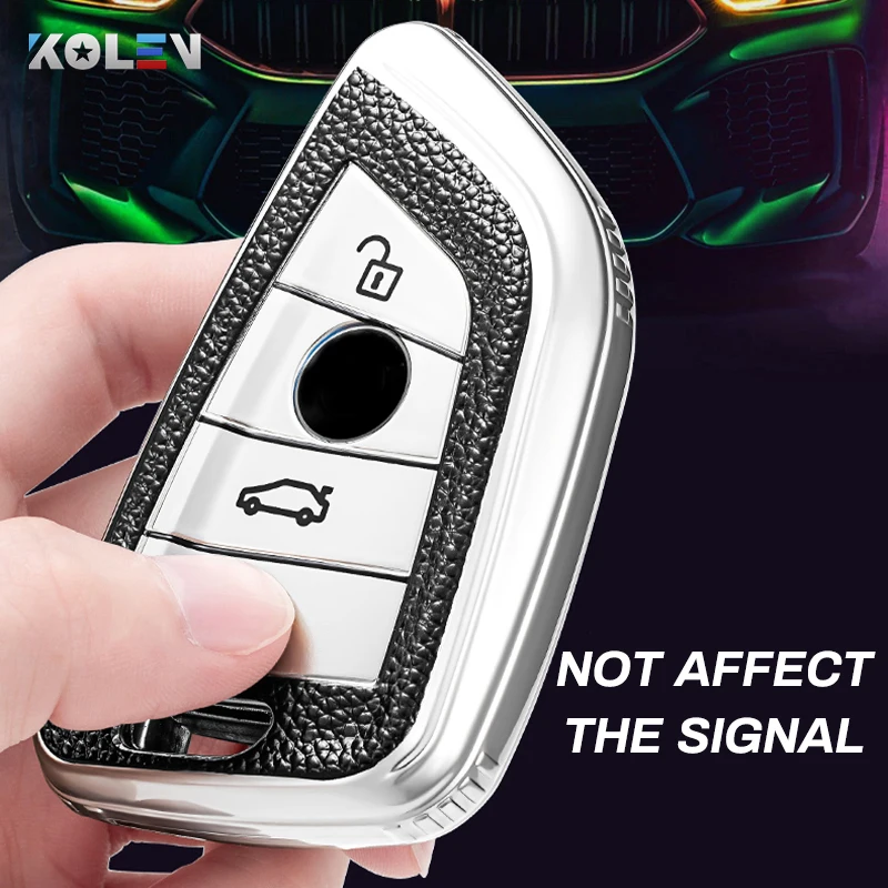 

Leather TPU Car Smart Key Case Cover Fob For BMW 1 3 5 7 Series F20 G20 G30 X1 X3 X4 X5 X6 G05 G11 F15 F16 F48 F39 Holder Shell