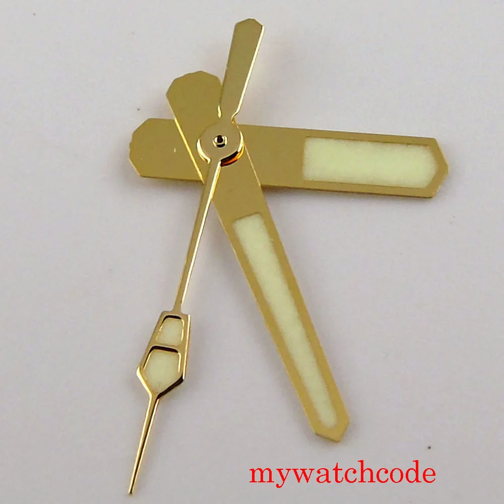 

Watch Hands For NH35A NH36A 7S26 Automatic Movement Gold Plated Green Luminous Wristwatch Accessories