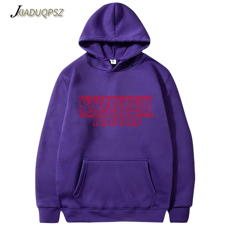 WY68 Purple Модные лица странные вещи с капюшоном мужские/женские толстовки и толстовки на осень с хип хоп зимняя мужская толстовка с капюшоном бренд - Цвет: WY68 Purple