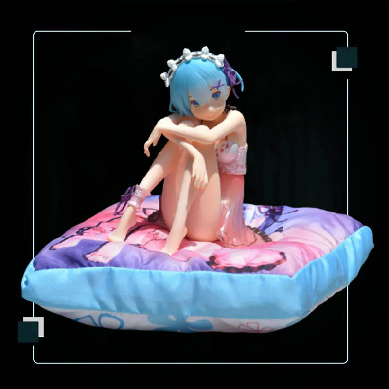 

16Cm Rem with Cushion Japanese Anime Movable Model Another World From Scratch Ornaments Anime Figure Peripheral Collectible Gift