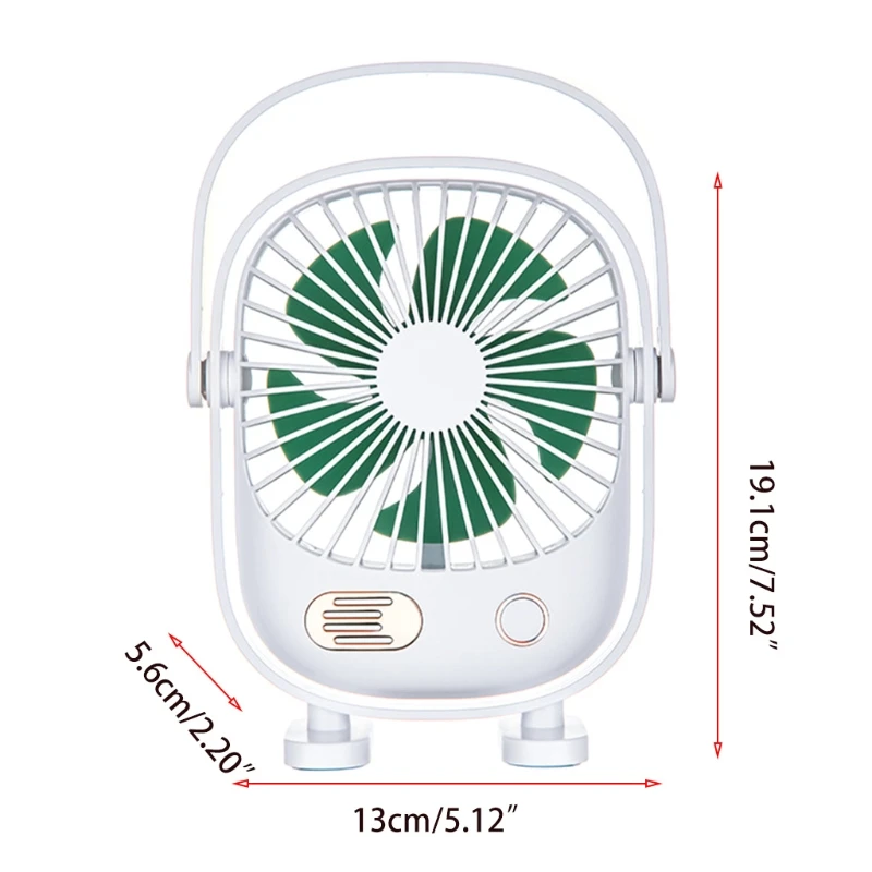 

Personal Fan Mini Table USB Rechargeable Durable Desk Fans with 3 Speeds