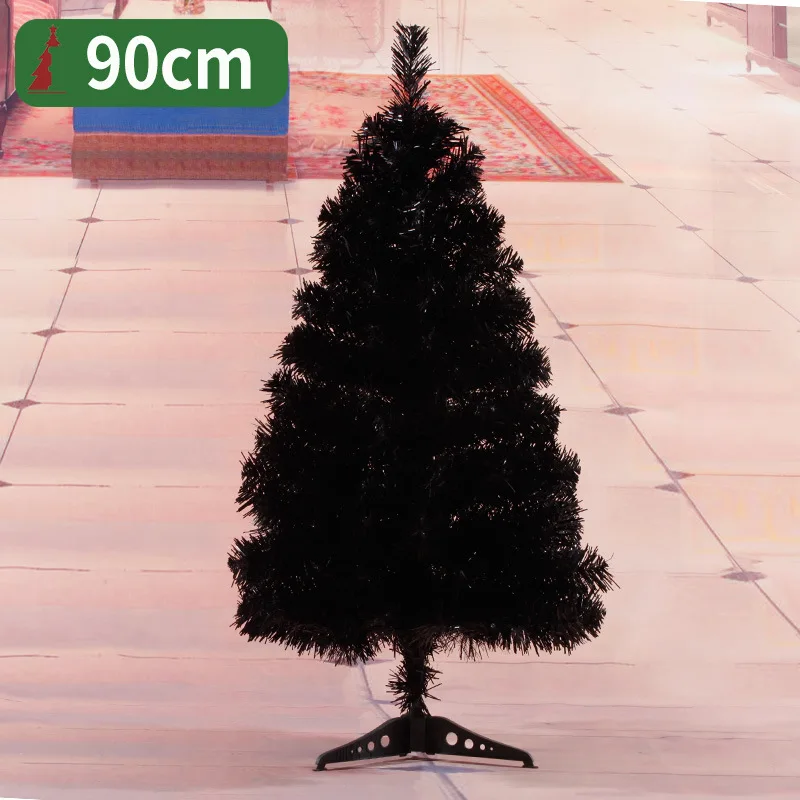 

90cm Christmas tree black rose red mini artificial Christmas tree decoration Christmas decorations for home Christmas ornaments