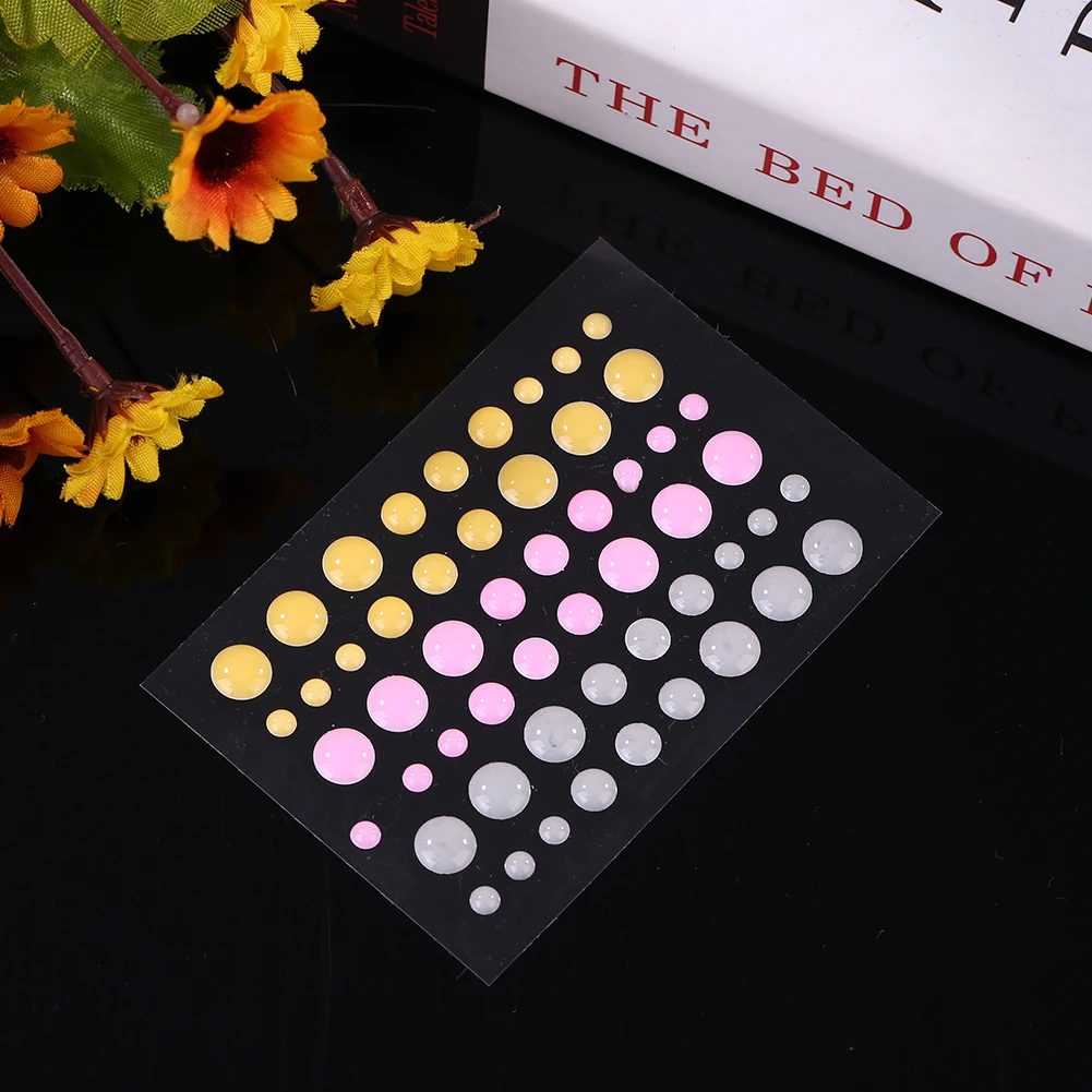 Яркие цвета разноцветные эмалированные наклейки в горошек из смолы новинка 2019