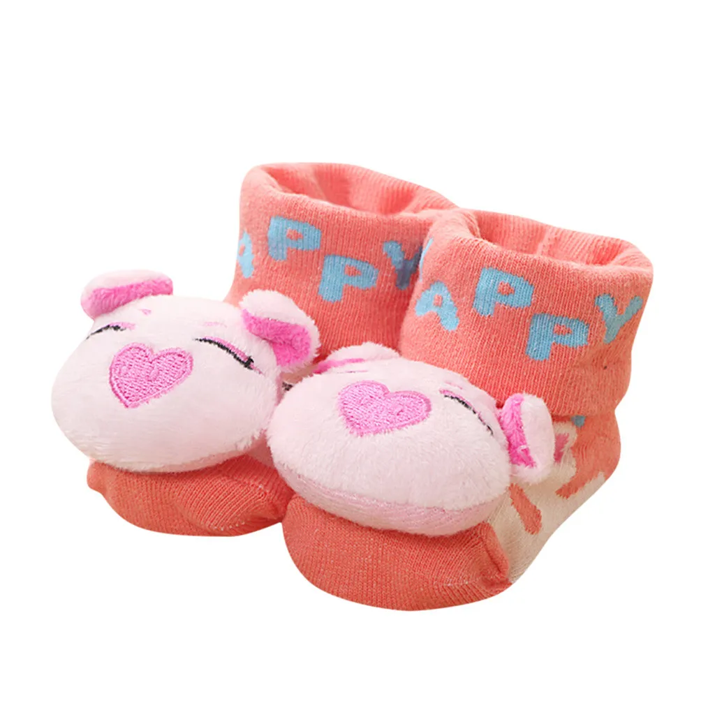 Нескользящие теплые носки для новорожденных детские мягкие хлопковые прогулок с