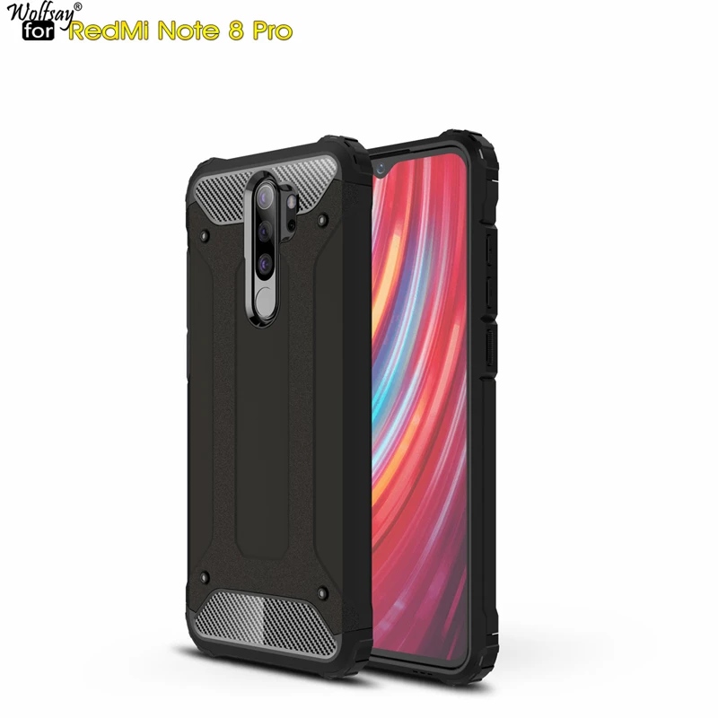 Чехол для Xiaomi Redmi Note 8 Pro Защитные Чехлы прочный армированный чехол из ТПУ и
