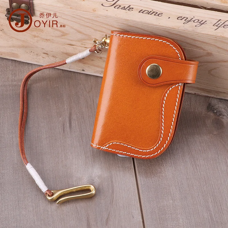 

Genuine Leather Key Wallet Men Coin Purses Pouch Multifunction hook Car Key Bag Case Housekeeper key Pack Small Pocket Keychain