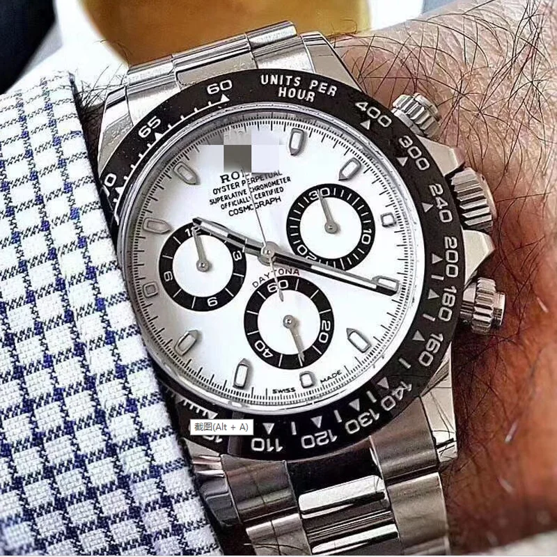 

Original Brand LOGO Luxury Watch Six Pin Multi-Function Automatic Business Luminous Watch Tungsten Steel Men's Watch Rolexable
