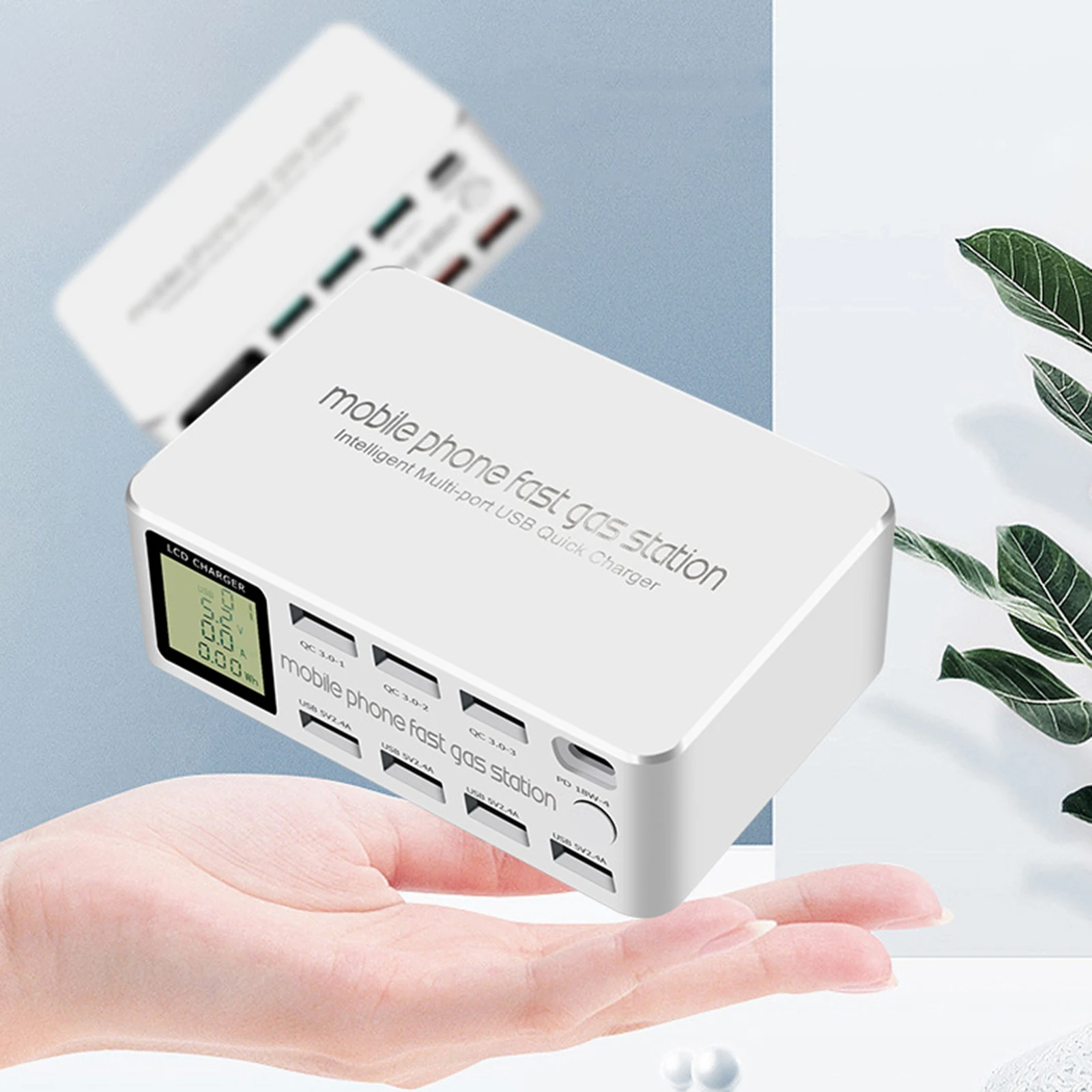 

8 Ports Quick Charger Charging Station HUB Type C PD Fast Charger AU-Plug