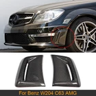 Автомобильная наклейка на воздушный поток, декоративная боковая ложка для Benz W204 C63 AMG Facelift 2012-2014, боковая решетка на вентиляционное отверстие автомобиля, углеродное волокно